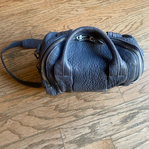 ALEXANDER WANG Rocky Rockie Tundra Gray Cross Body Bag Leather Perfect Condition - Picture 4 of 13